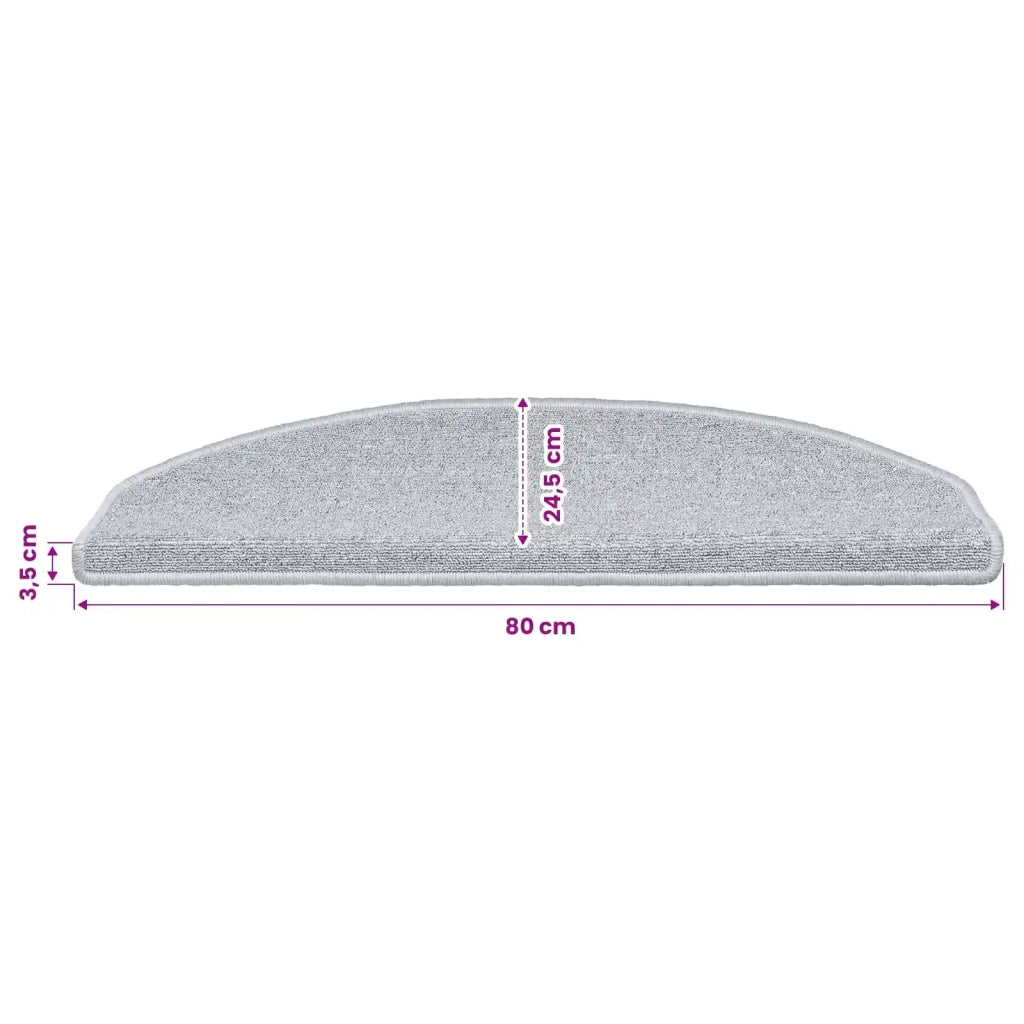 Tappetini per scale autoadesivi 15 pz | Gradini per Scale Grigio Chiaro