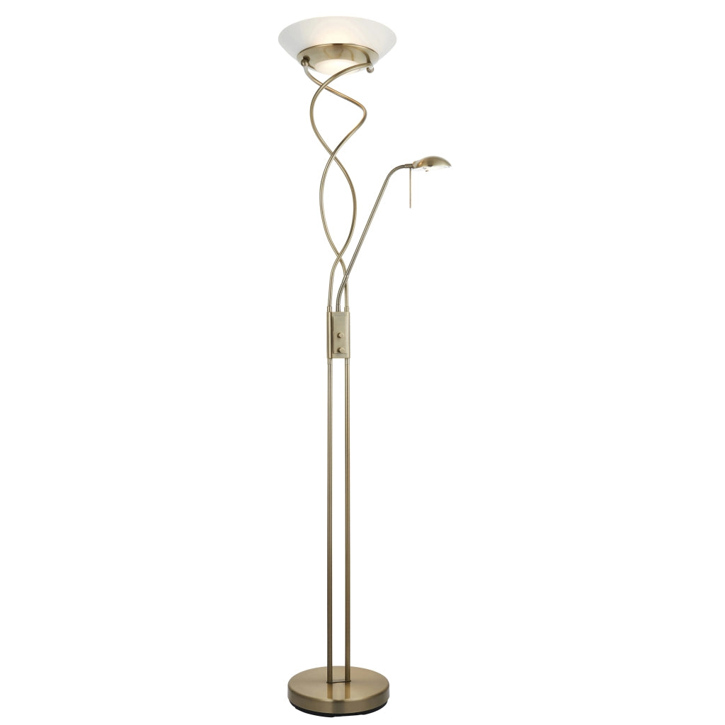 Lampada da terra Monaco Endon ottone antico lettura