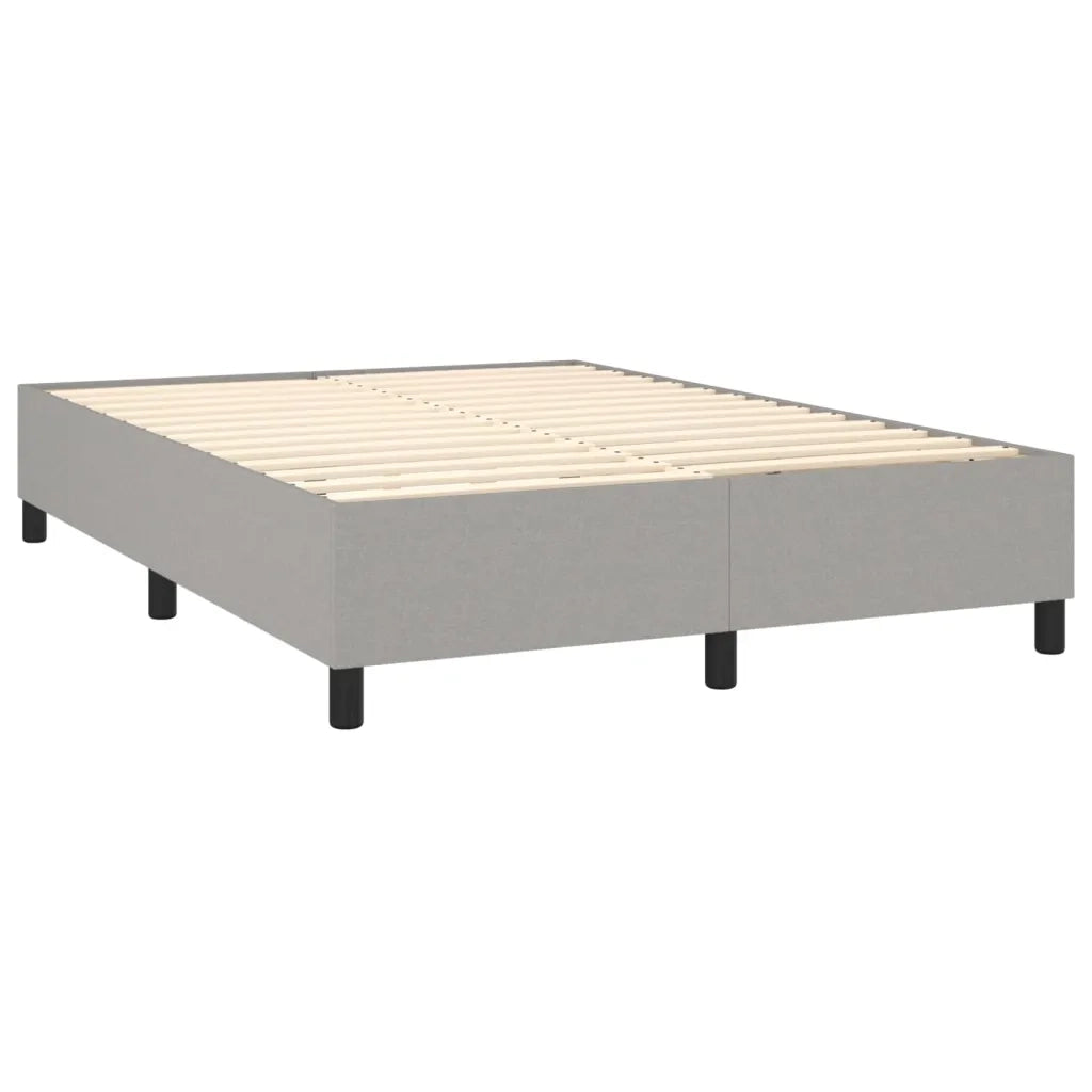Giroletto a Molle con Materasso Grigio Chiaro 140x190cm Tessuto 3131425