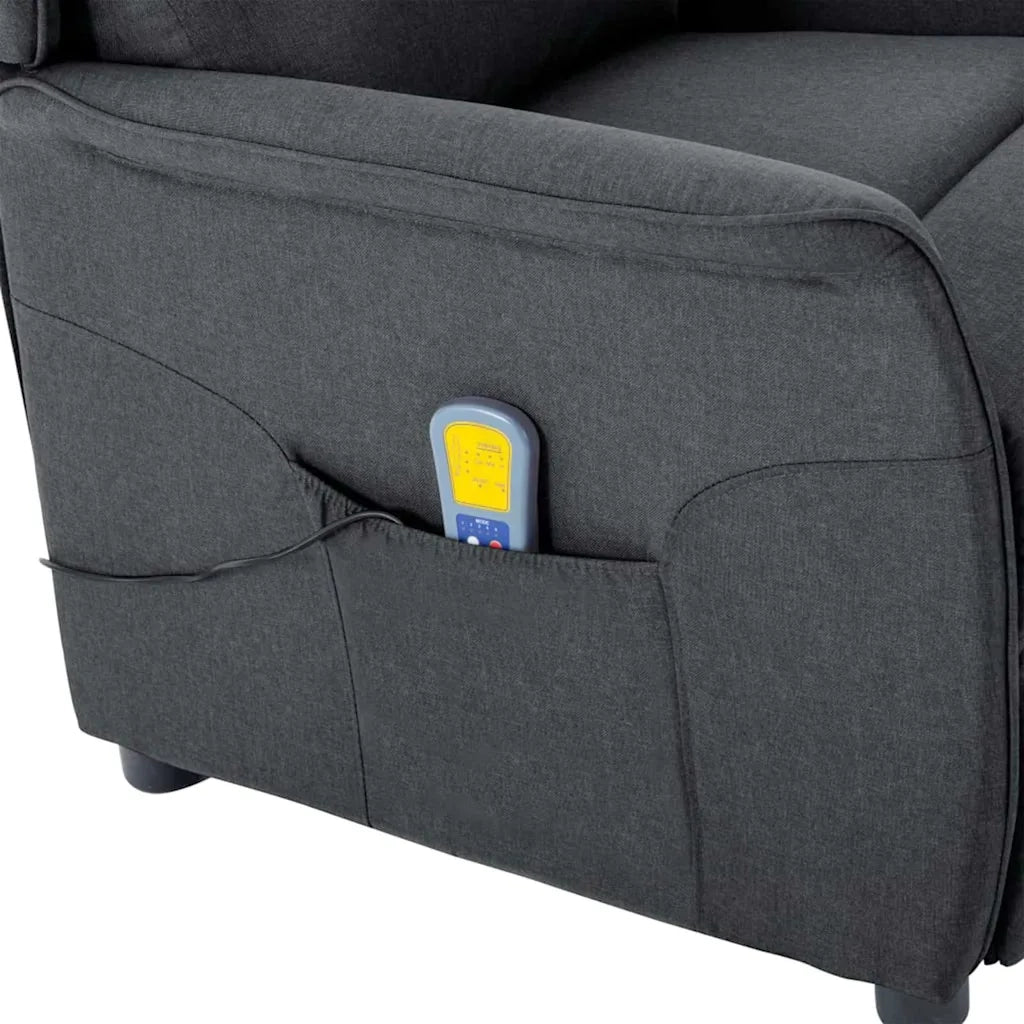 Poltrona | Sedia da massaggio Grigio scuro 93.5 x 67.5 x 101.5 cm Tessuto