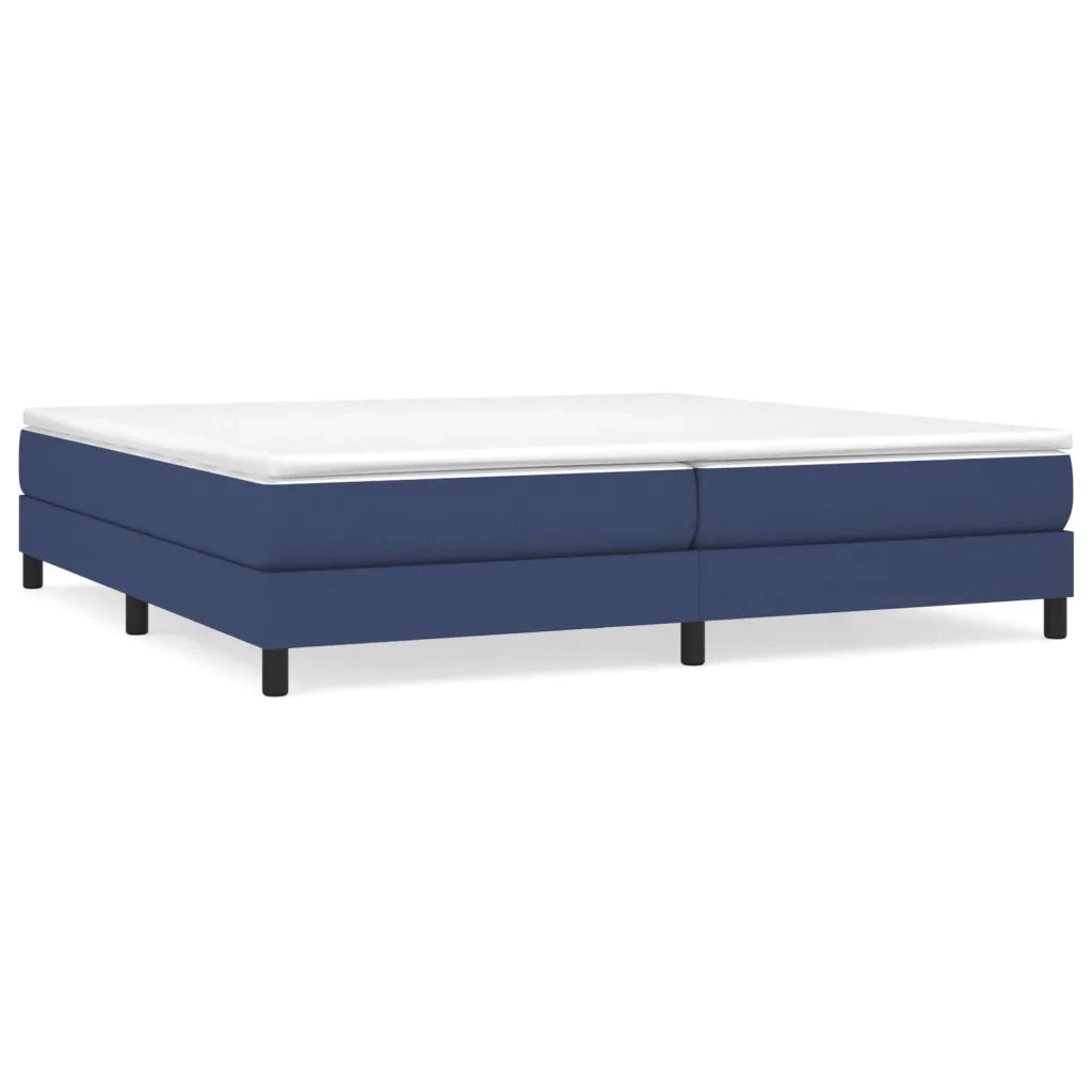 Letto matrimoniale | Letto per adulti | Struttura Letto a Rete a Molle Blu 200x200 cm in Tessuto