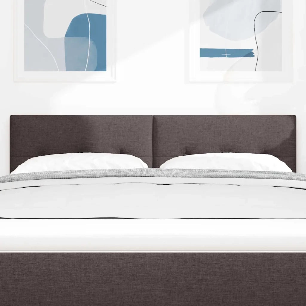 Testiera | Testata LED con strisce LED Marrone Scuro 144 cm Tessuto