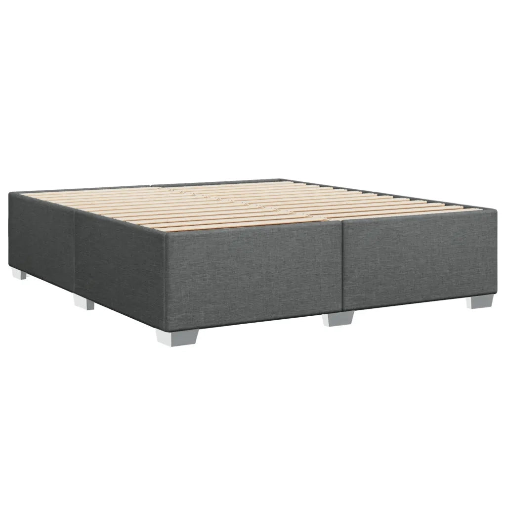 Giroletto senza Materasso-Struttura Letto Grigio Scuro 180x200 cm Tessuto 977926
