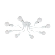 Lampdario da Soffitto Plafoniera Lampada 8 Luci E27 Bianco Orazio Plafone EGLO