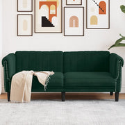 Divano a 2 Posti-Sofa 2 Posti Verde Scuro in Velluto