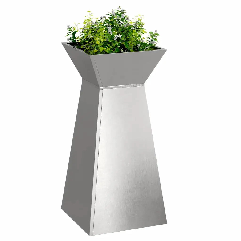 Vaso a Pilastro 2 pcs Argento 35 x 35 x 73 cm 873847