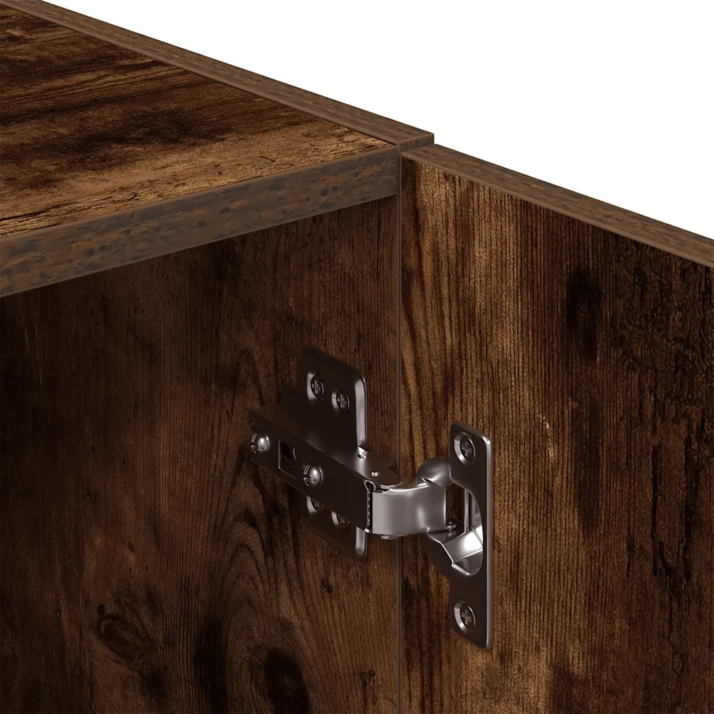 Set di Armadio pensile | Mobili da Cucina 3 pz Rovere Fumo in Truciolato