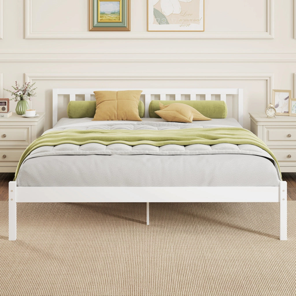 Letto singolo in legno massello ¨C Xylo ¨C 160x200 cm con testiera e rete a doghe