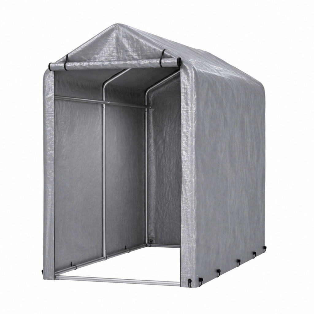 Garage per biciclette 100x187x160 cm, capanno per biciclette da esterno impermeabile con telaio in acciaio e protezione UV ¨C Per biciclette, motocicle