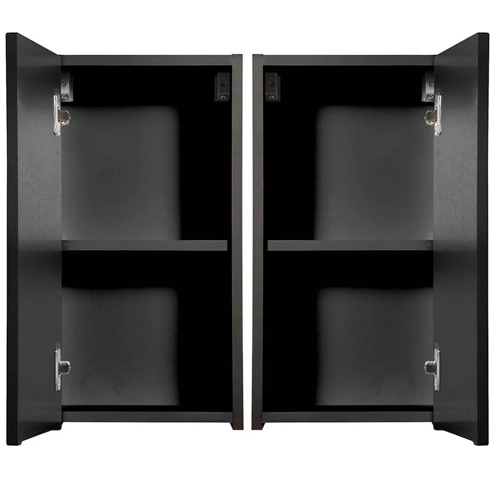Mobiletto/scaffale da parete per bagno 30 x 57 x 19 cm nero 03_0008897
