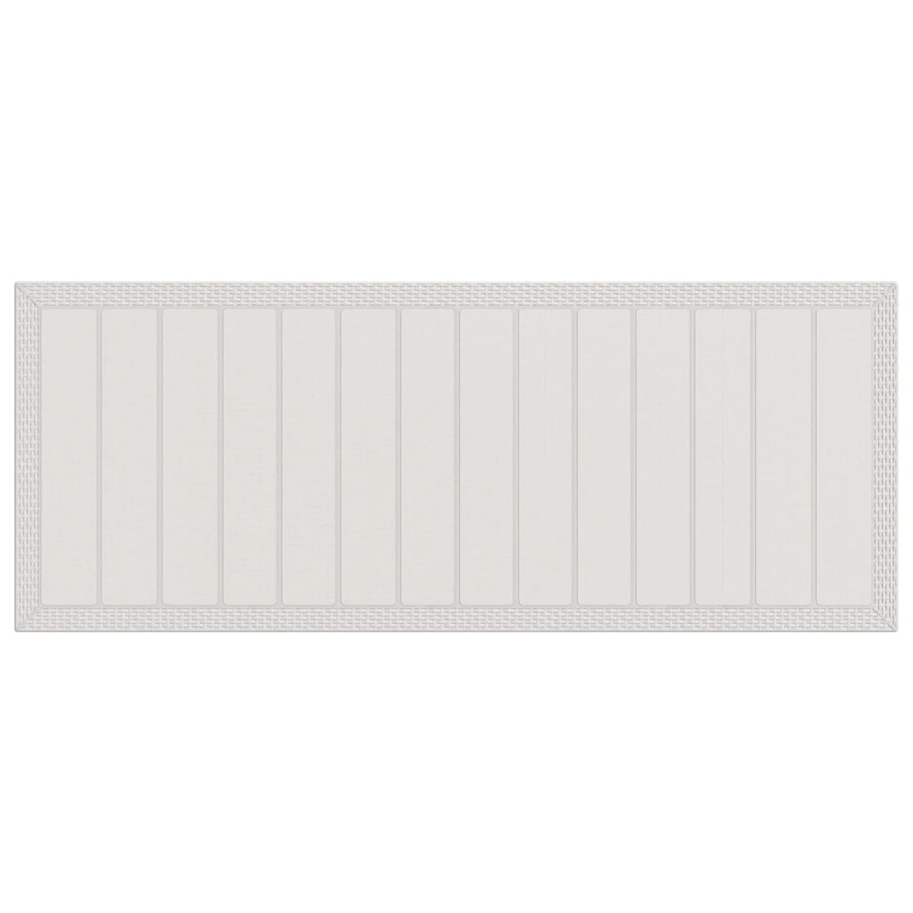 Set da Pranzo per Giardino 9 pcs Bianco e Grigio Chiaro PP 3430098