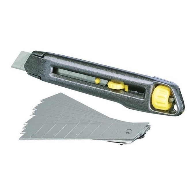 Stanley 1-10-018 Taglierino Grigio, Giallo Taglierino a lama retrattile