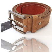 Trade Shop - Cinta Cintura Uomo Pelle Marrone A-619 Elegante Glamour Fashion Serpente -