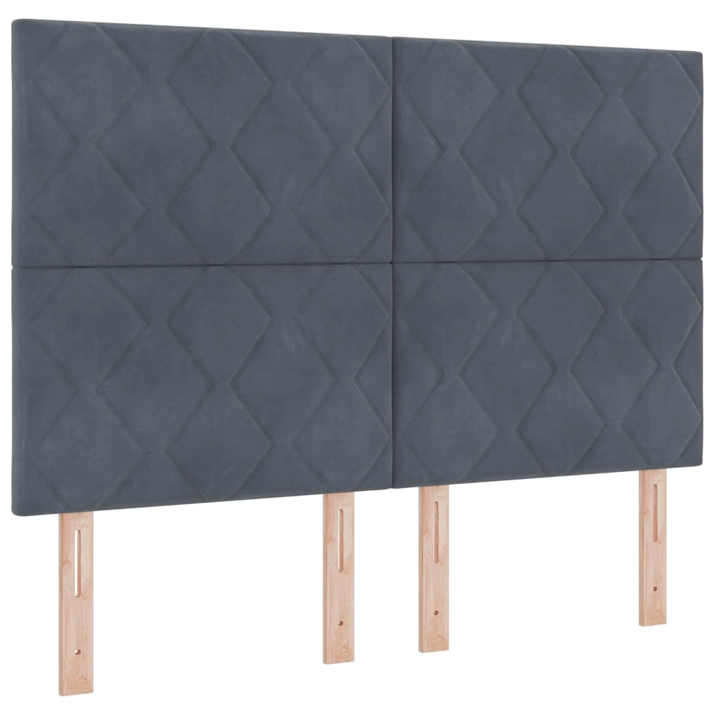 Letto Ottomano con Materasso e LED Grigio Scuro 160 x 200 cm 3458509