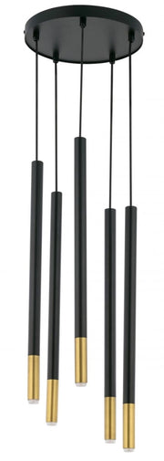 Lampada a sospensione Sopel Due 5xG9 nero oro Sigma