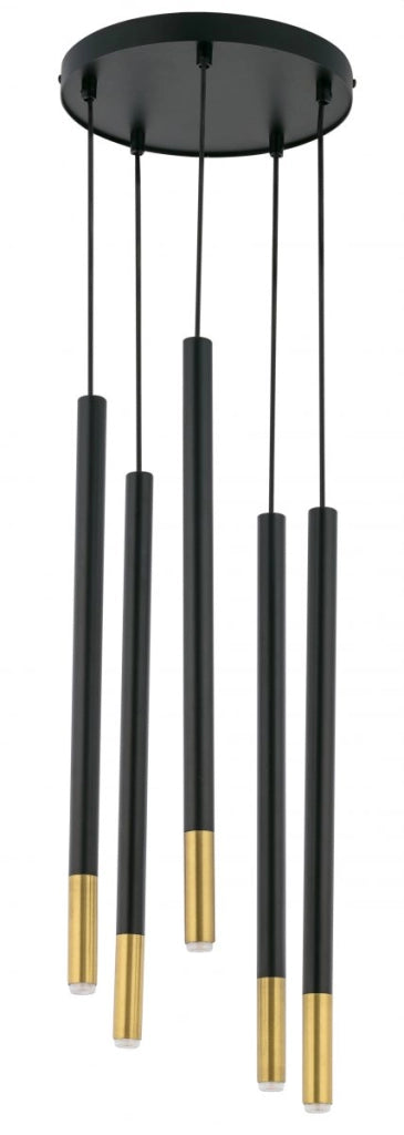 Lampada a sospensione Sopel Due 5xG9 nero oro Sigma