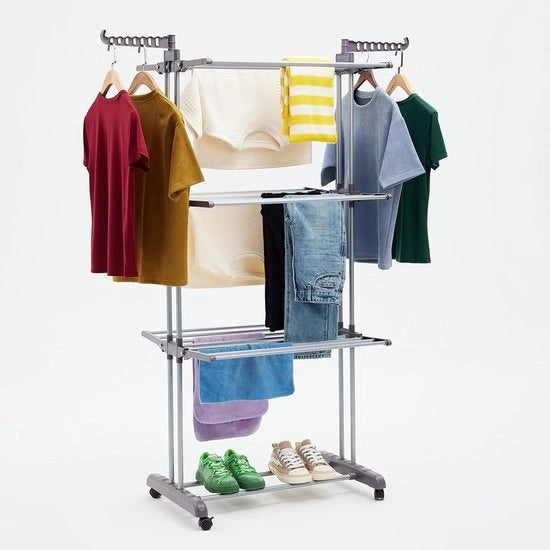 Droghetto per Interni con Altezza di 40 m - Altezza Opportuna - Veloce Assemblaggio - 40 m - Colore: Grigio