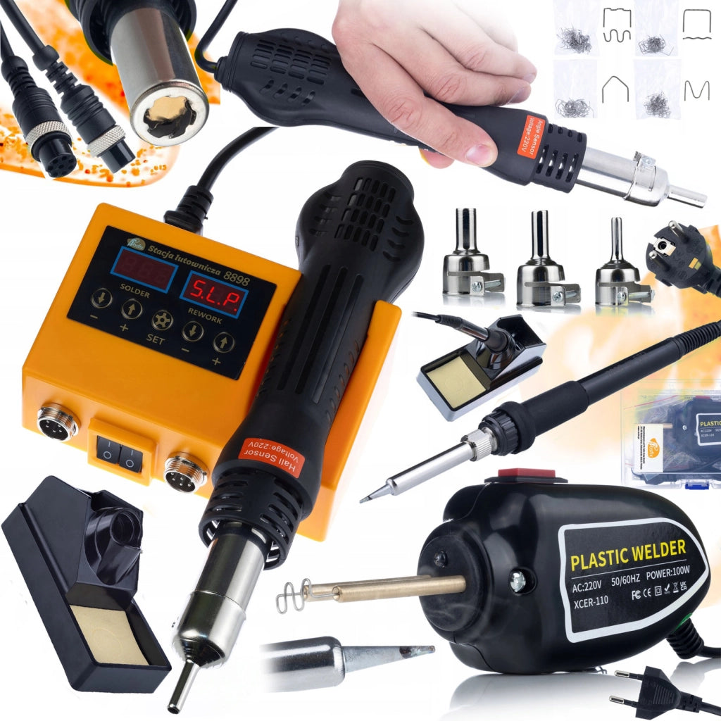 Stazione Saldante 2 in 1 Rosfix Orange Husky OH660 – 660W, Controllo Temperatura LED | Saldatura e Riparazione Plastica