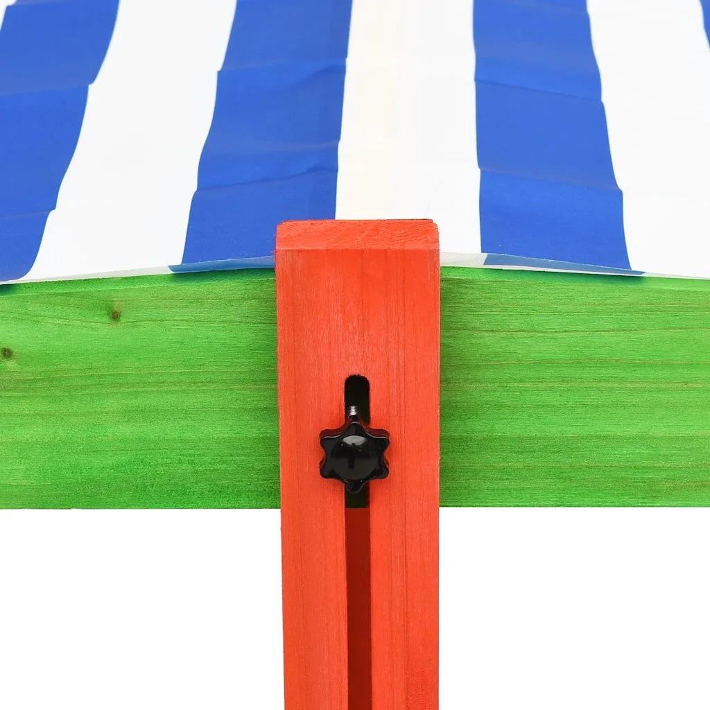 Sabbiera con Tetto Regolabile in Legno Abete Multicolore UV50 CFW2450847