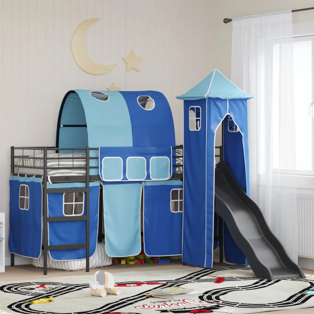 Struttura del letto loft per bambini Nero e Blu 90 x 190 cm 42020880