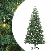 Albero di Natale con 300 LED con supporto-Luci decorative natalizie Verde 240 cm PVC 583290
