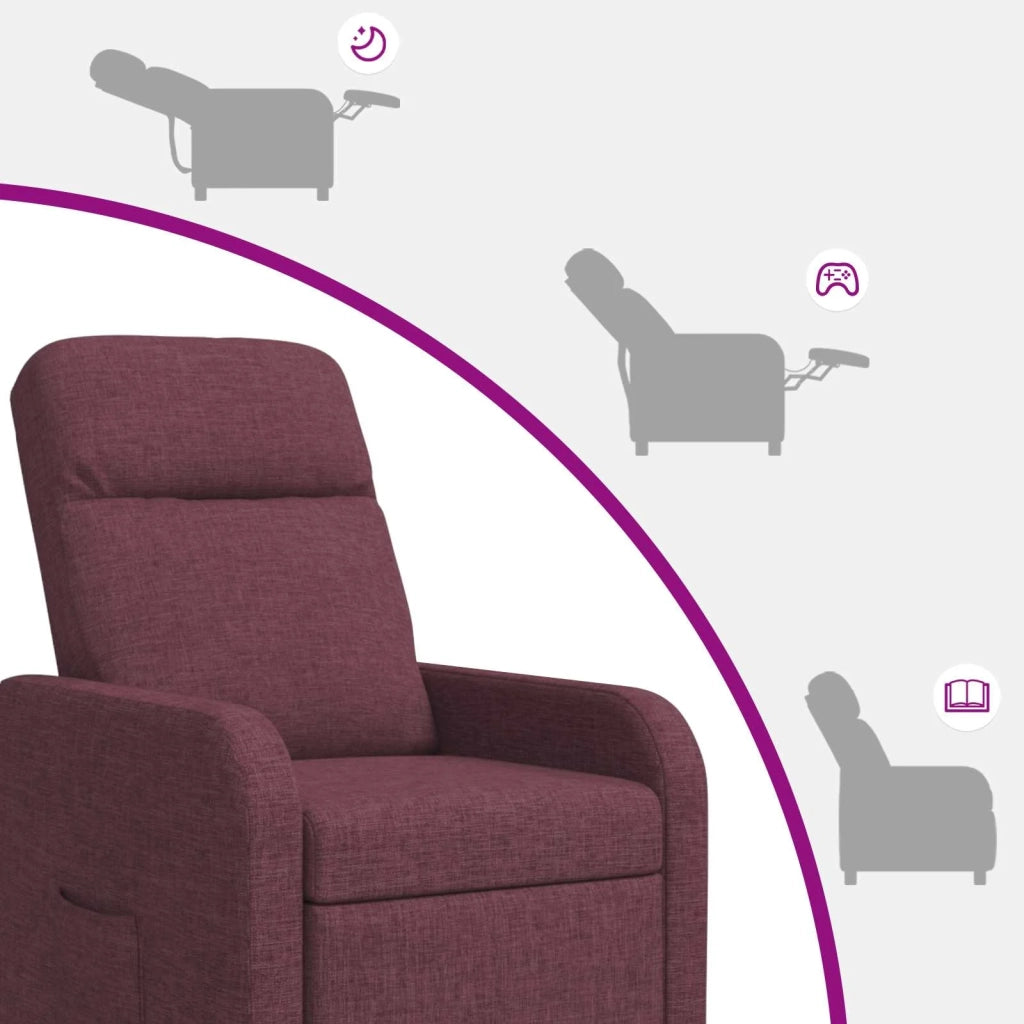 Divano Sedia-Poltrona reclinabile Viola Tessuto 872361