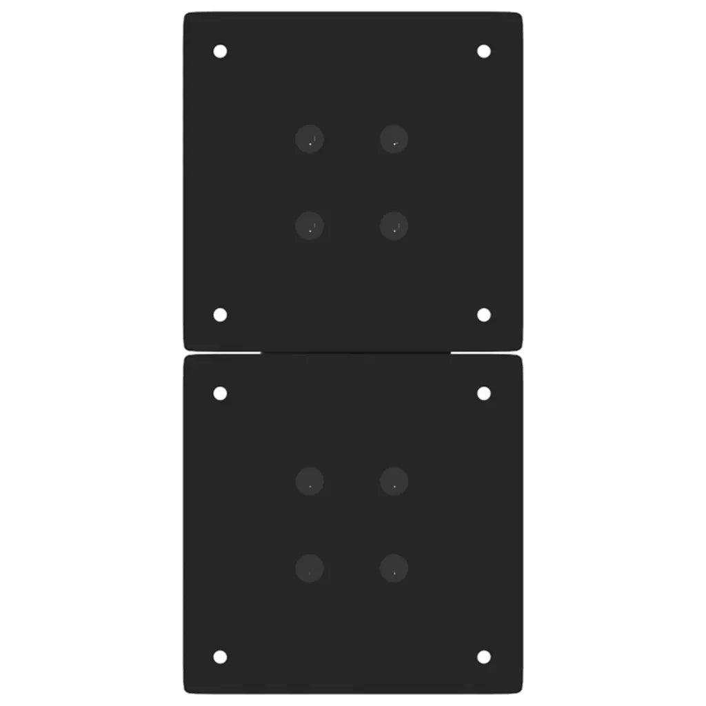 Gambe per Tavolino da Caff¨¨ a Forma di X 2 pz-Set di 2 Gamba per Tavolo Nere 28x(42-43) cm Acciaio 589406