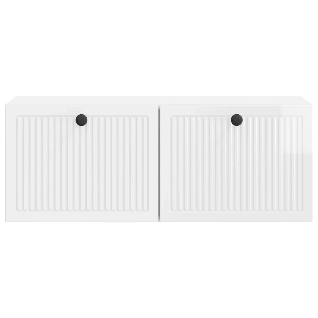 Mobile TV da Muro | Armadietto TV | Mobile Porta TV Bianco Lucido 78,5 x 31 x 30 cm