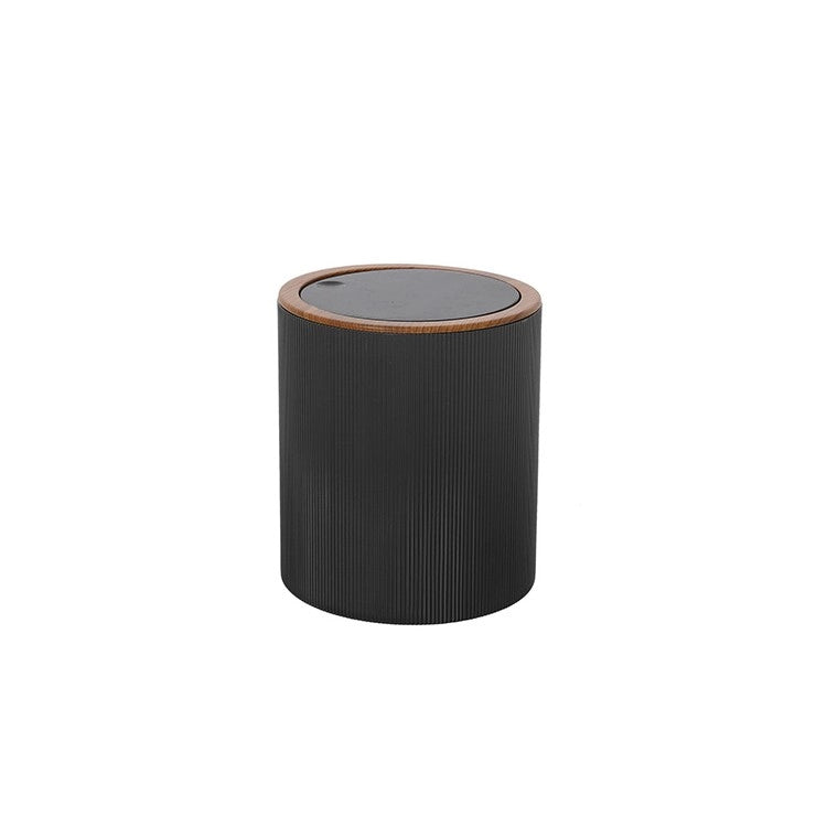 Pattumiera bagno 5 litri in plastica nera design moderno Linea London Feridras