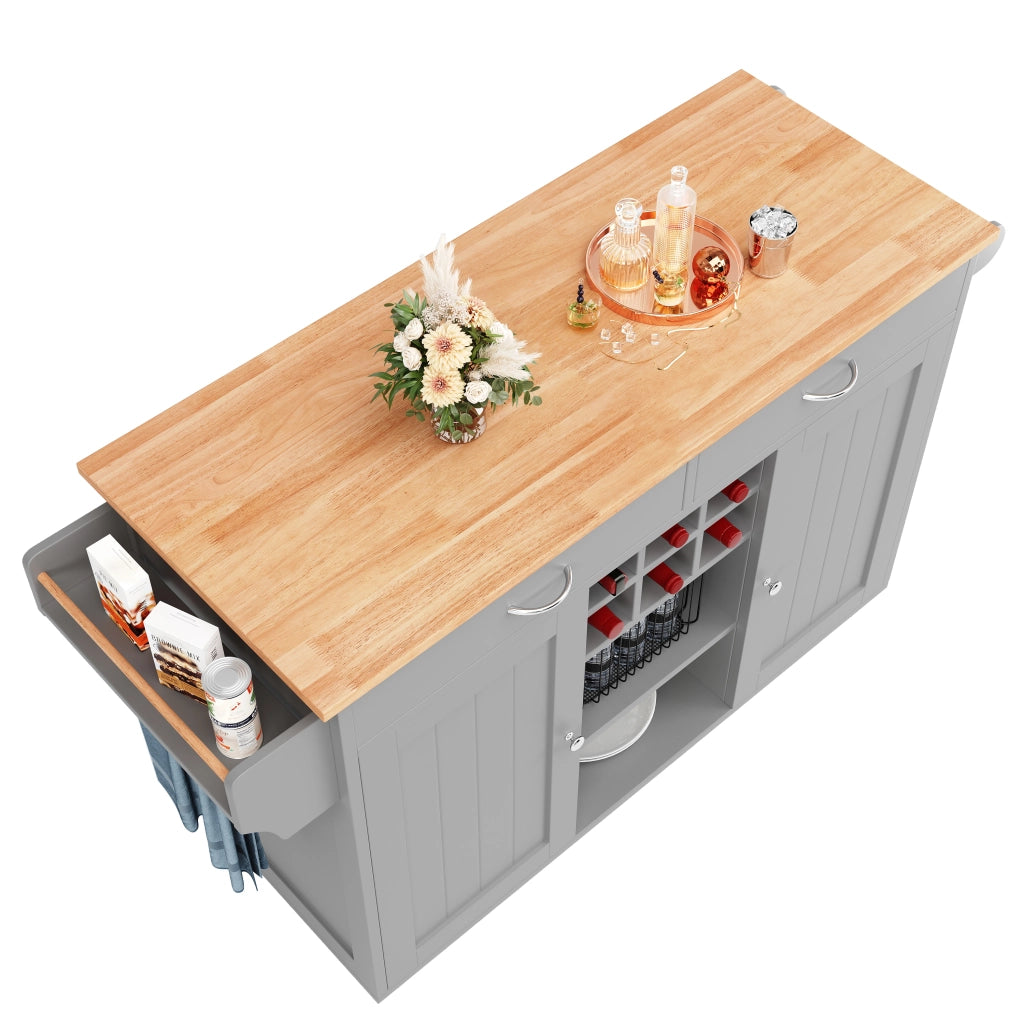 Tavolo da Pranzo Multifunzionale con Vano Contenitore ¨C MINIMAL ¨C Effetto Legno Grigio 102x45x92cm