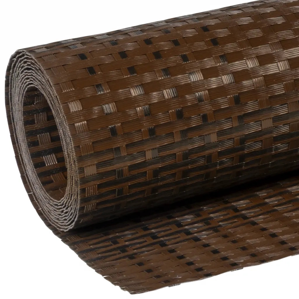 Paravento da Balcone Marrone e Nero 1000x80 cm in Polyrattan 156262
