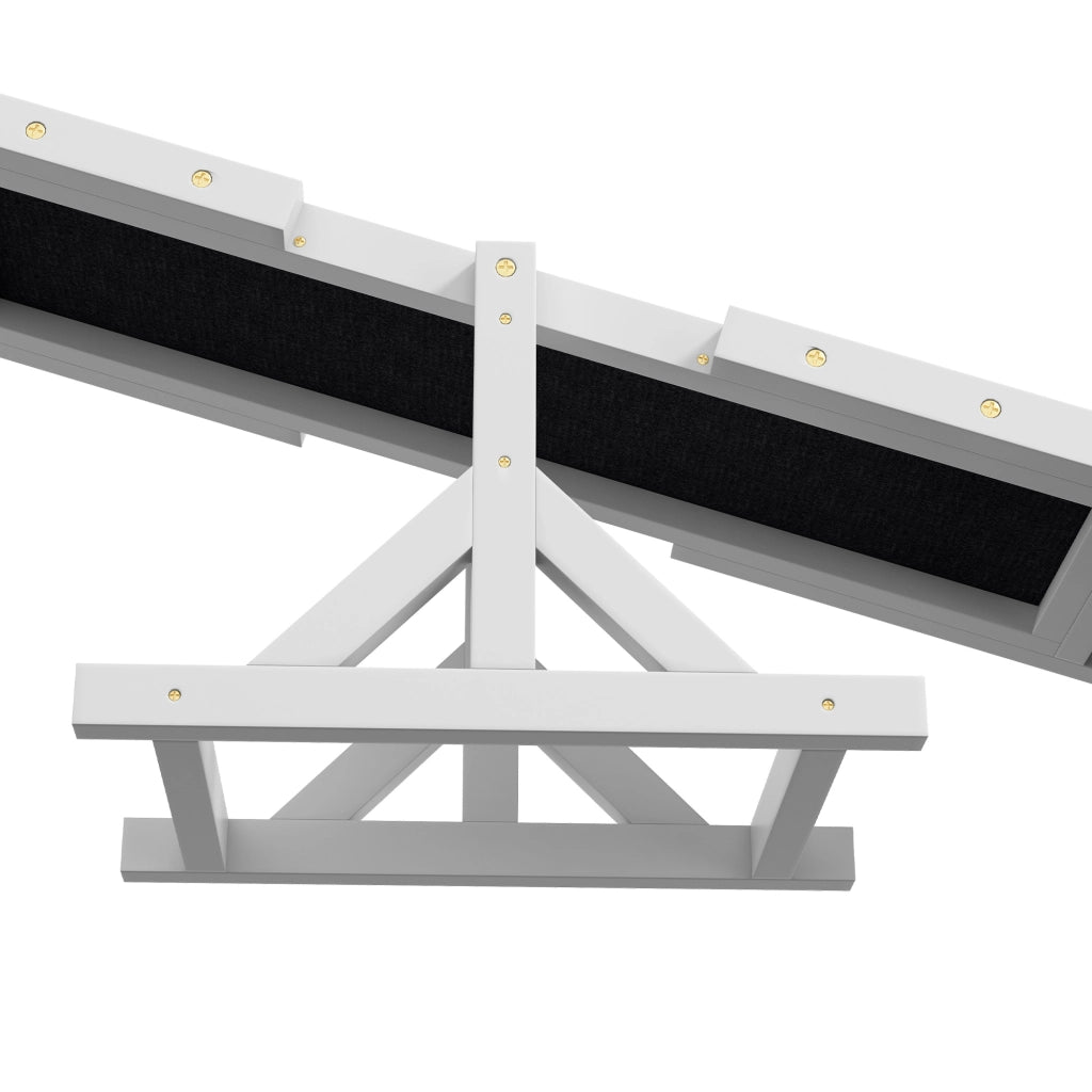 Tavola Equilibrio Agility Cani ¨C Xylo ¨C Antiscivolo 180x30x30cm Grigio Bianco