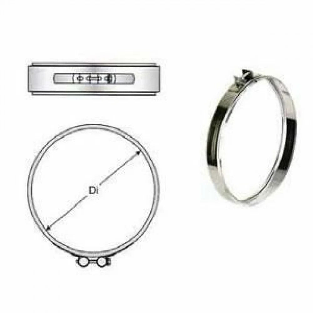 Inox doppia parete aisi 316 fasc etta di bloccaggio d.130 180 b08
