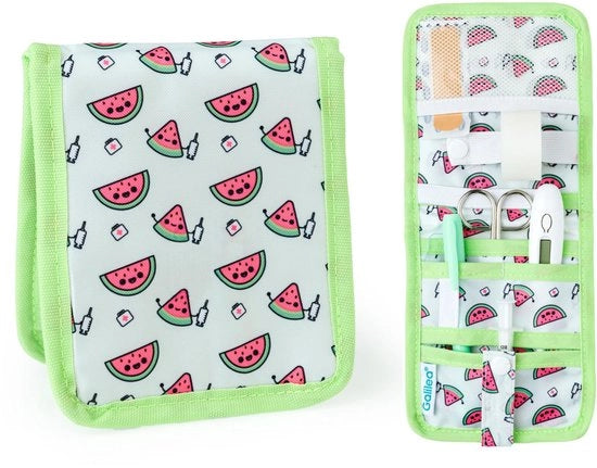 Organizzatore per infermieri con disegno moderno e femminile a motivi di melone | Contenitore per forbici, corda e altro