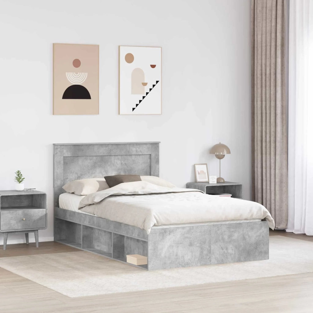 Struttura del letto-Giroletto-Rete del Letto Calcestruzzo 120 x 190 cm Pino massello 655372