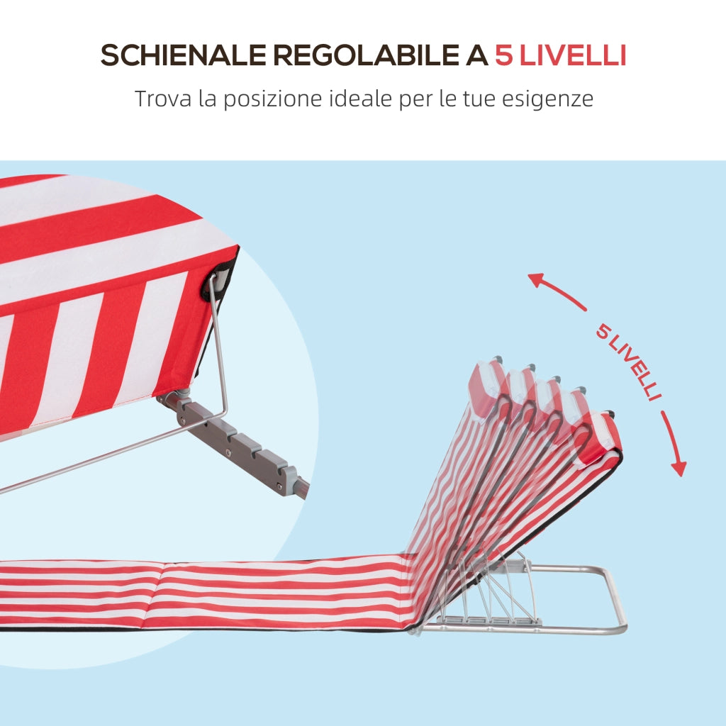 Lettino Spiaggia Pieghevole ¨C Minimal ¨C Rosso