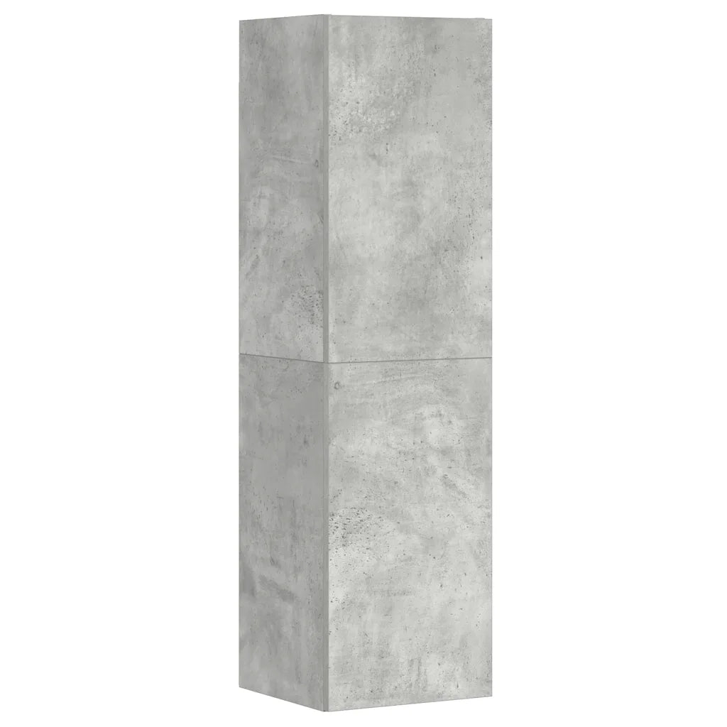 Set di Mobili Porta TV 3 pz Grigio Cemento in Legno Multistrato 3079076