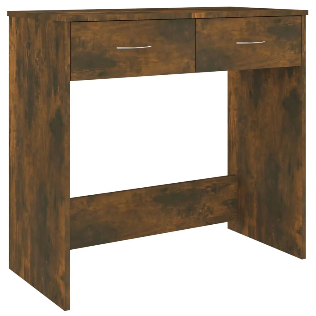 Scrivania da ufficio postazione di lavoro mobile per computer studio rovere affumicato 80 x 40 x 75 cm legno ingegnerizzato marrone 02_0023589