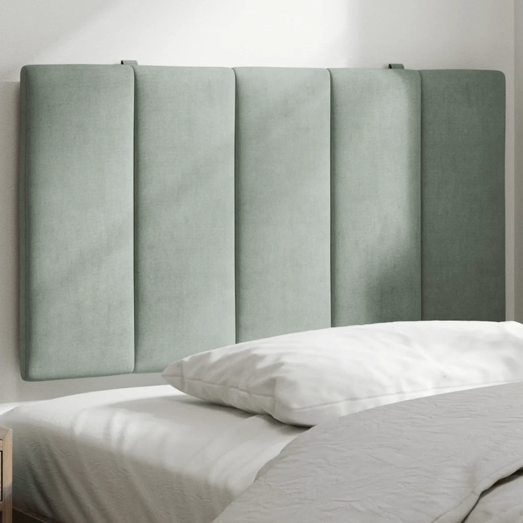 Cuscino Testiera Hanko Grigio Chiaro 80 cm in Velluto CFW4512023