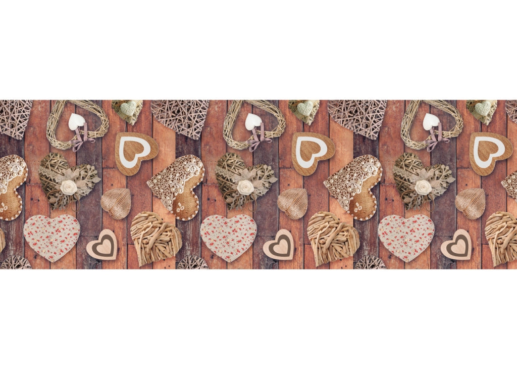 Tappeto Passatoia Antiscivolo Disegno Shabby Legno Chiaro - 50x320 - Shabby Legno