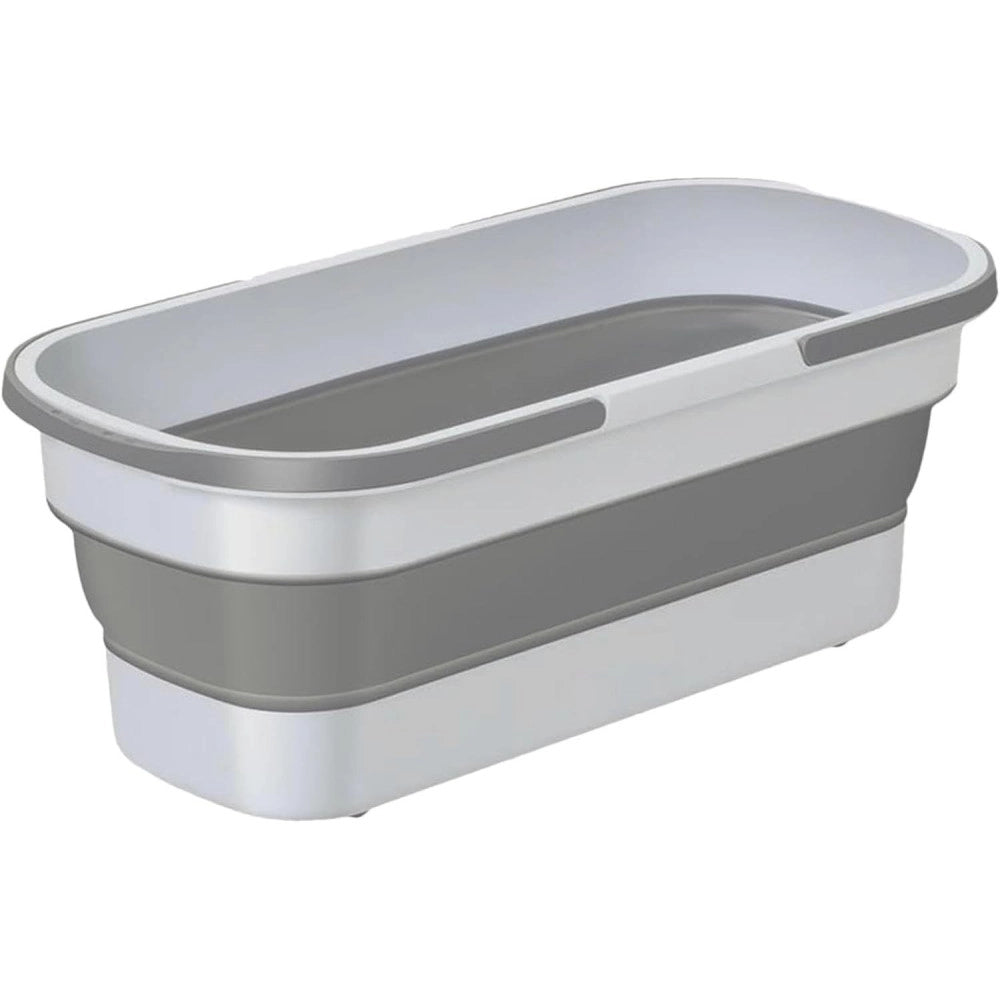 Trade Shop - Secchio Bacinella Pieghevole Richiudibile Salvaspazio Cestino Rettangolare 46cm -