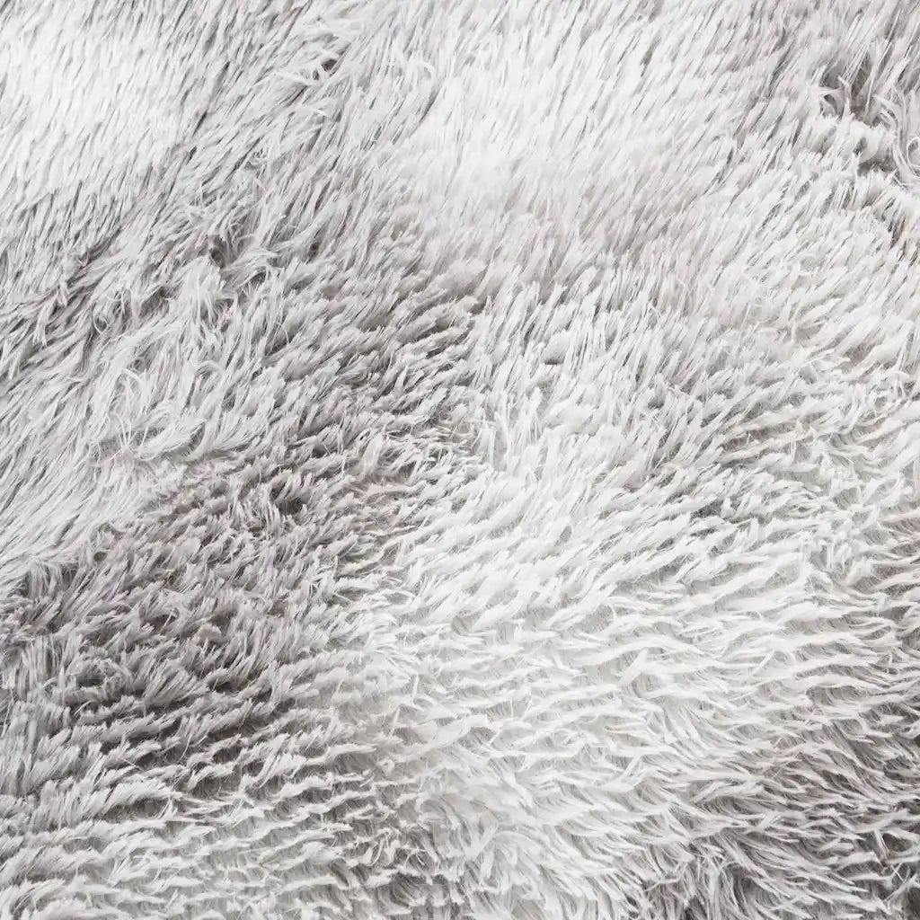 Tappeto Shaggy a Pelo Lungo NAVARRA Grigio Argento 160x160cm 4102876