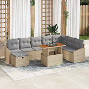 Set Divano da Giardino 9 pcs Beige polyrattan 3361371