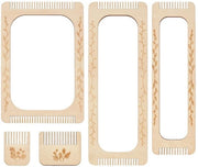 Weefgetouw Rechthoekig per Principianti - Set di 5 Pezzi - Ideale per Sciarpe e Accessori