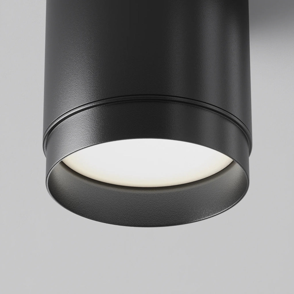 Maytoni Lampada da soffitto moderna Polar 1 luce GX53 dimmerabile nero alluminio