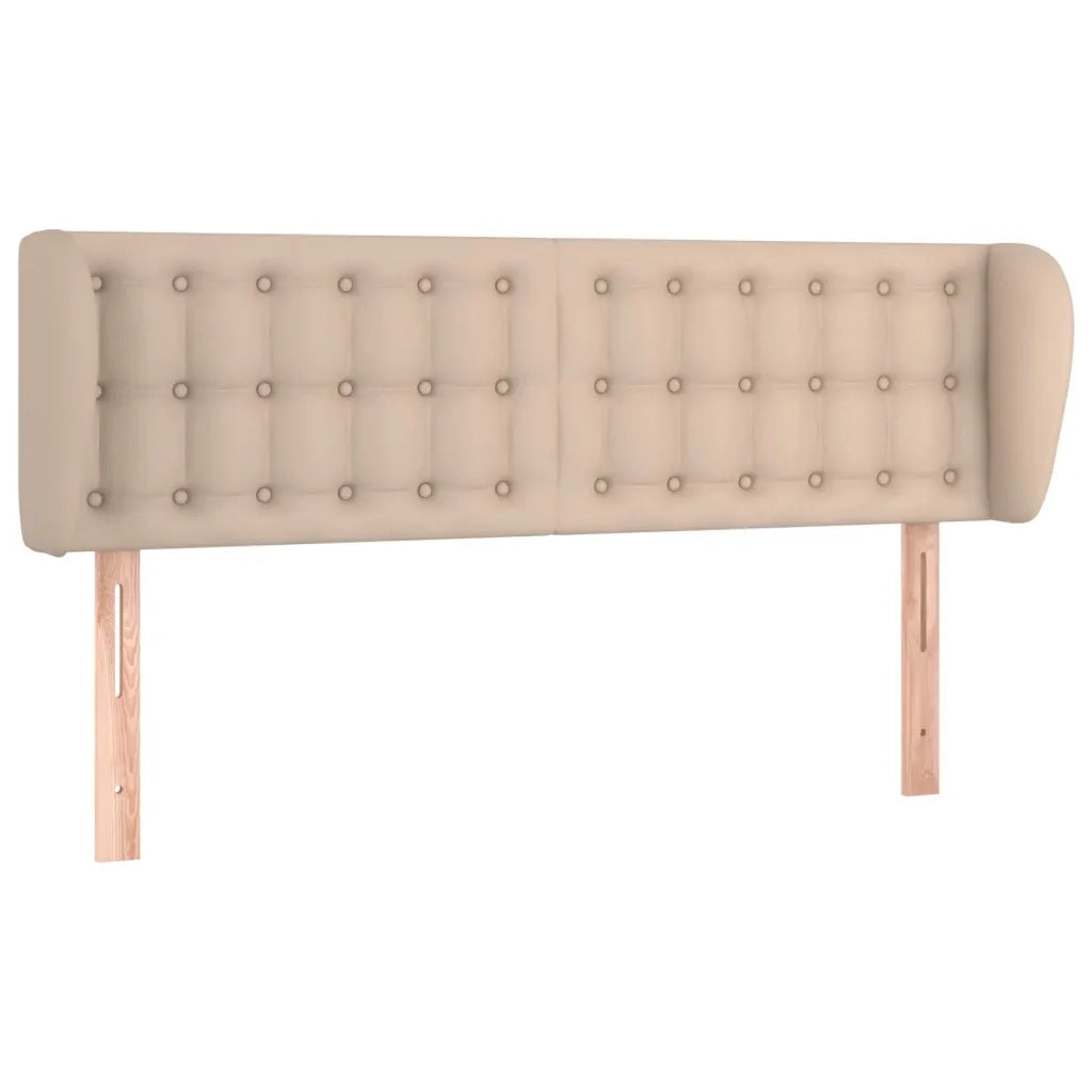 Testiera ad Orecchio-Testata con Orecchie Cappuccino 147x23x78/88 cm in Similpelle