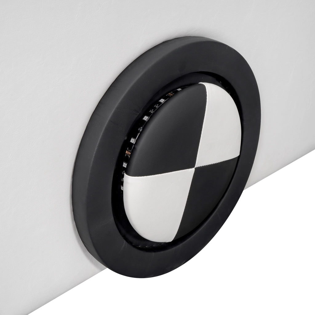 Letto Auto Imbottito per Bambini con Ruote LED e Contenitore ¨C MINIMAL ¨C PU Bianco 90x200