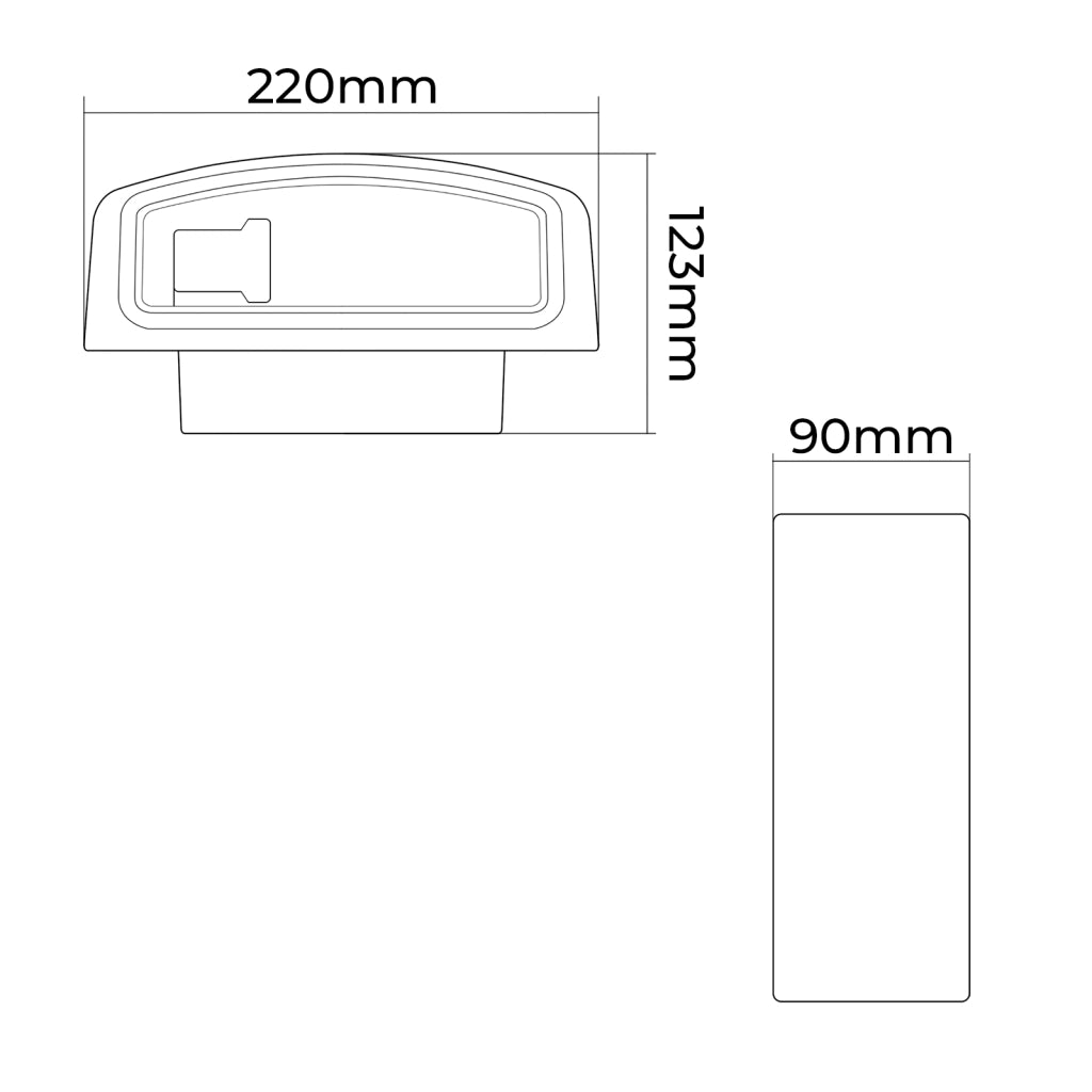 LAMAPADA DA PARETE PER ESTERNO IP65 CON ATTACCO E27 - APPLIQUE IN ALLUMINIO BIANCO E VETRO IDEALE PER GIARDINI E VIALETTI