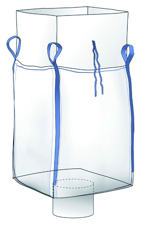 SACCO BIG BAG CARAMELLA CON VALVOLA DI SCARICO CapacitÃE kg. 1.000 cm. 90x90x120 h