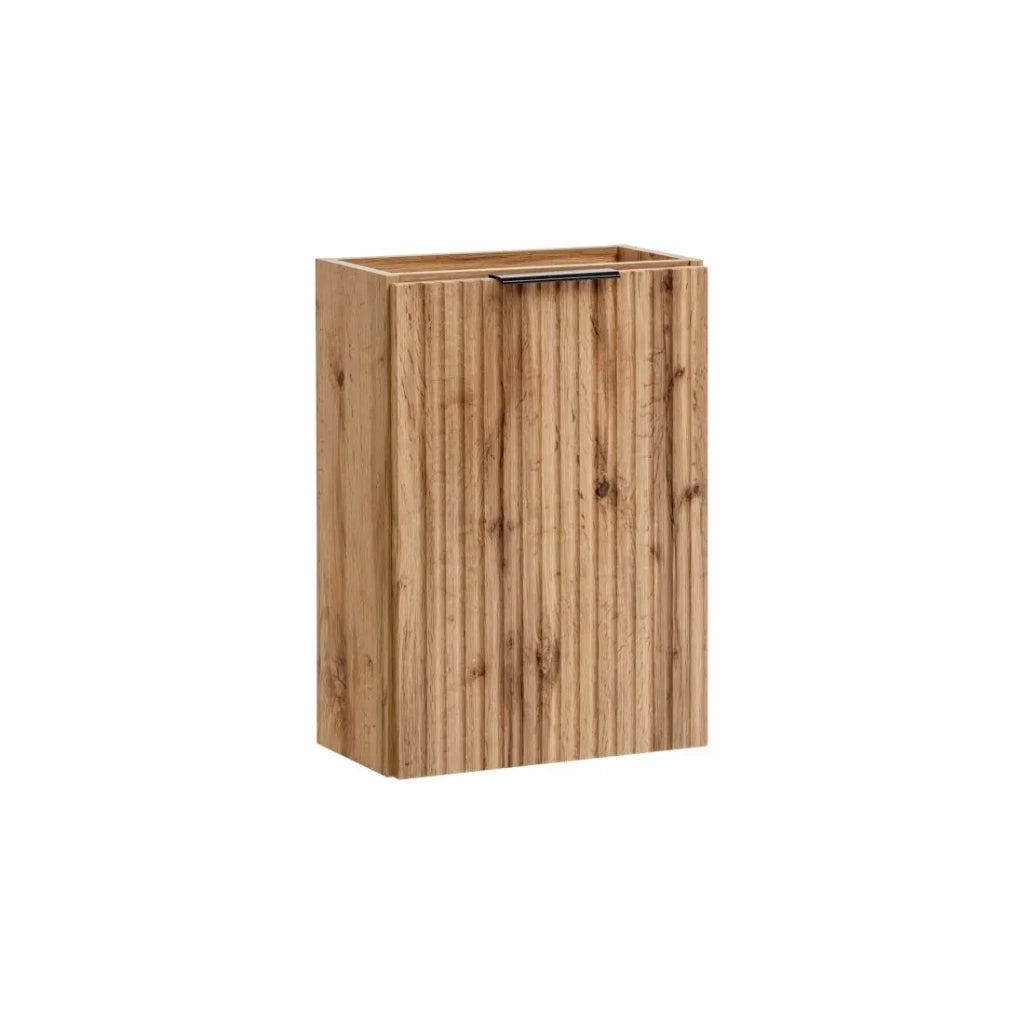 Mobile sottolavabo NOXERA – 40 cm – 1 porta – Colore quercia wotan – Mobile sospeso compatto